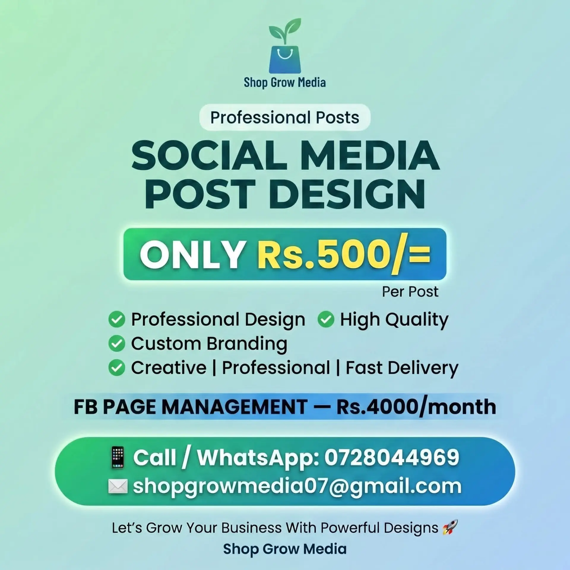 Professional Social Media Post Design – Only Rs. 500 Per Post