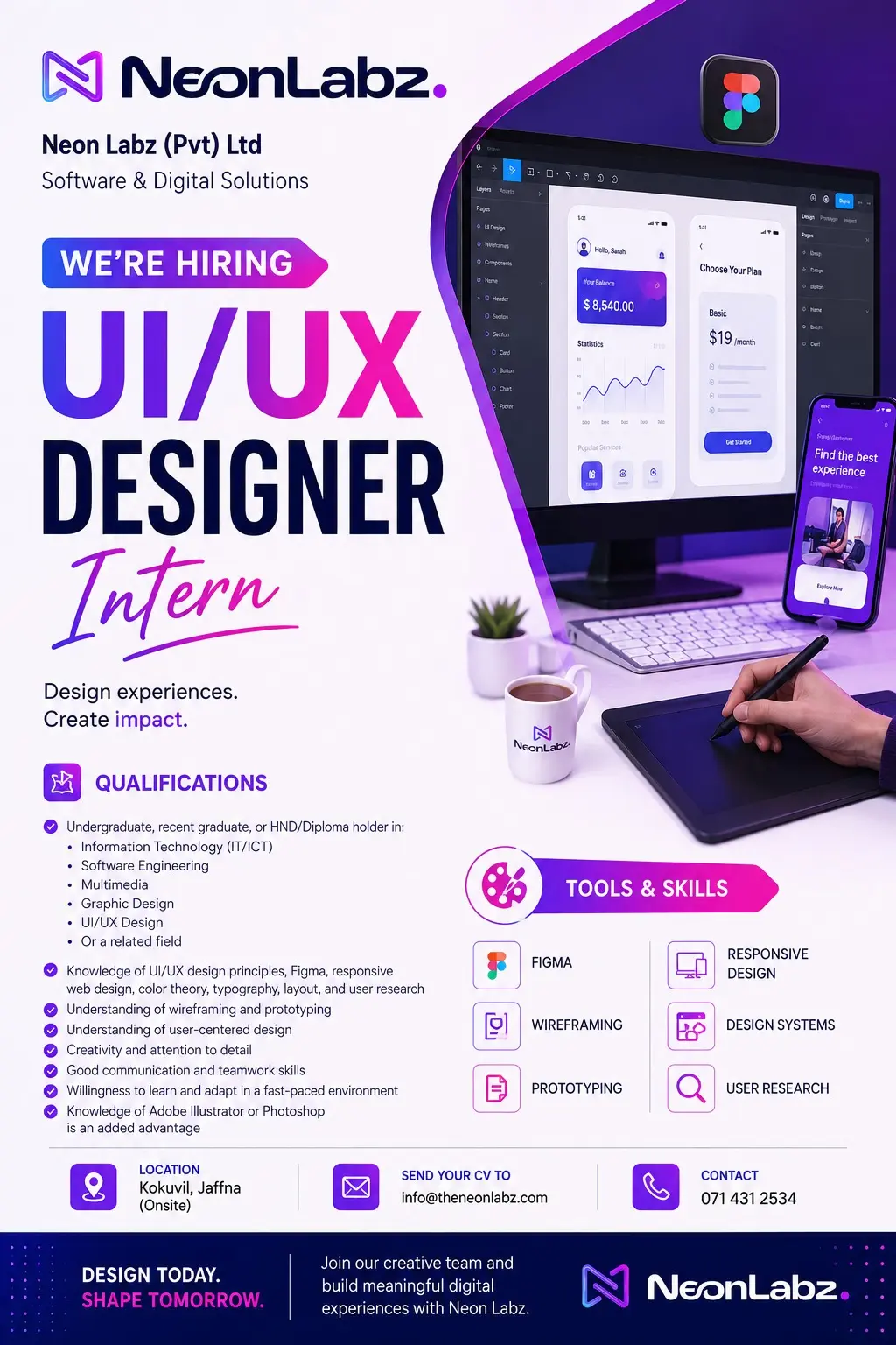 🎨 We’re Hiring – UI/UX Designer Intern!