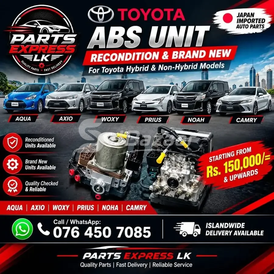 🚗 Toyota ABS Unit – Reconditioned & Brand New | Aqua, Axio, Voxy, Prius, Noah, Camry
