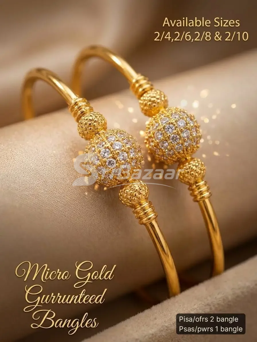 Micro Gold & One Gram Gold Plated Bangles – New Collection