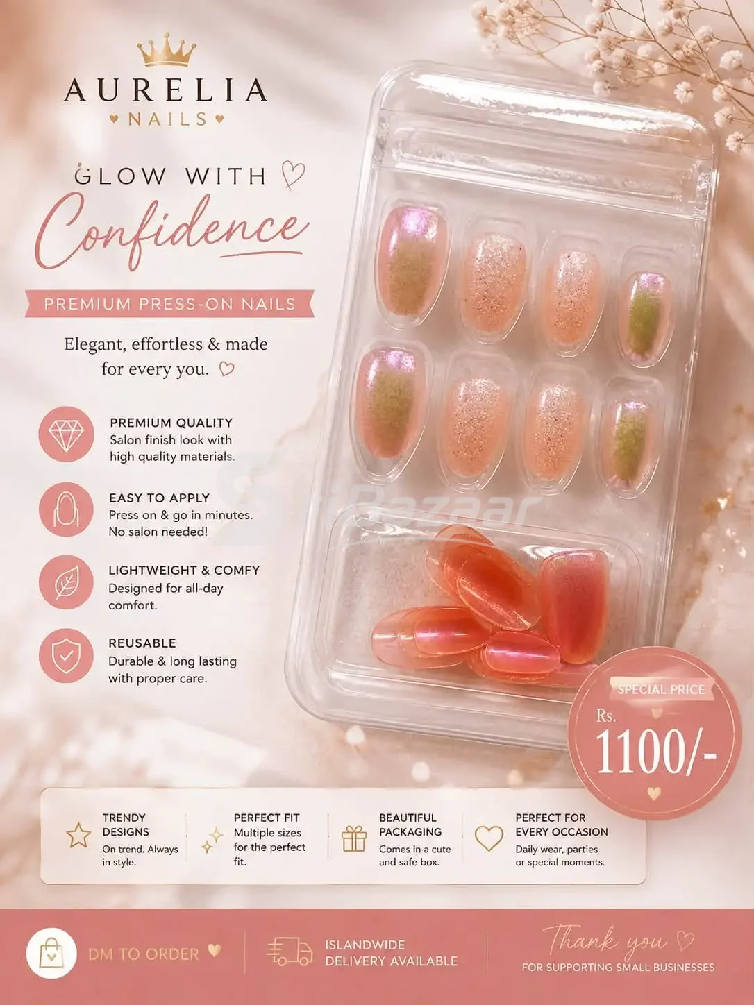 Aurelia Premium Press-On Nails – Stylish Designs