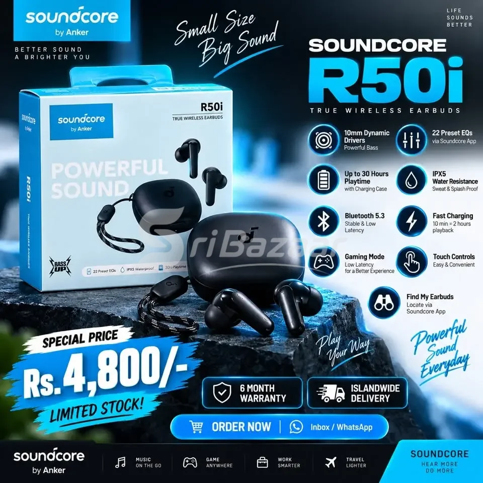 🔋 Premium Power Banks & Soundcore Earbuds Collection | 10,000–30,000mAh | Islandwide Delivery