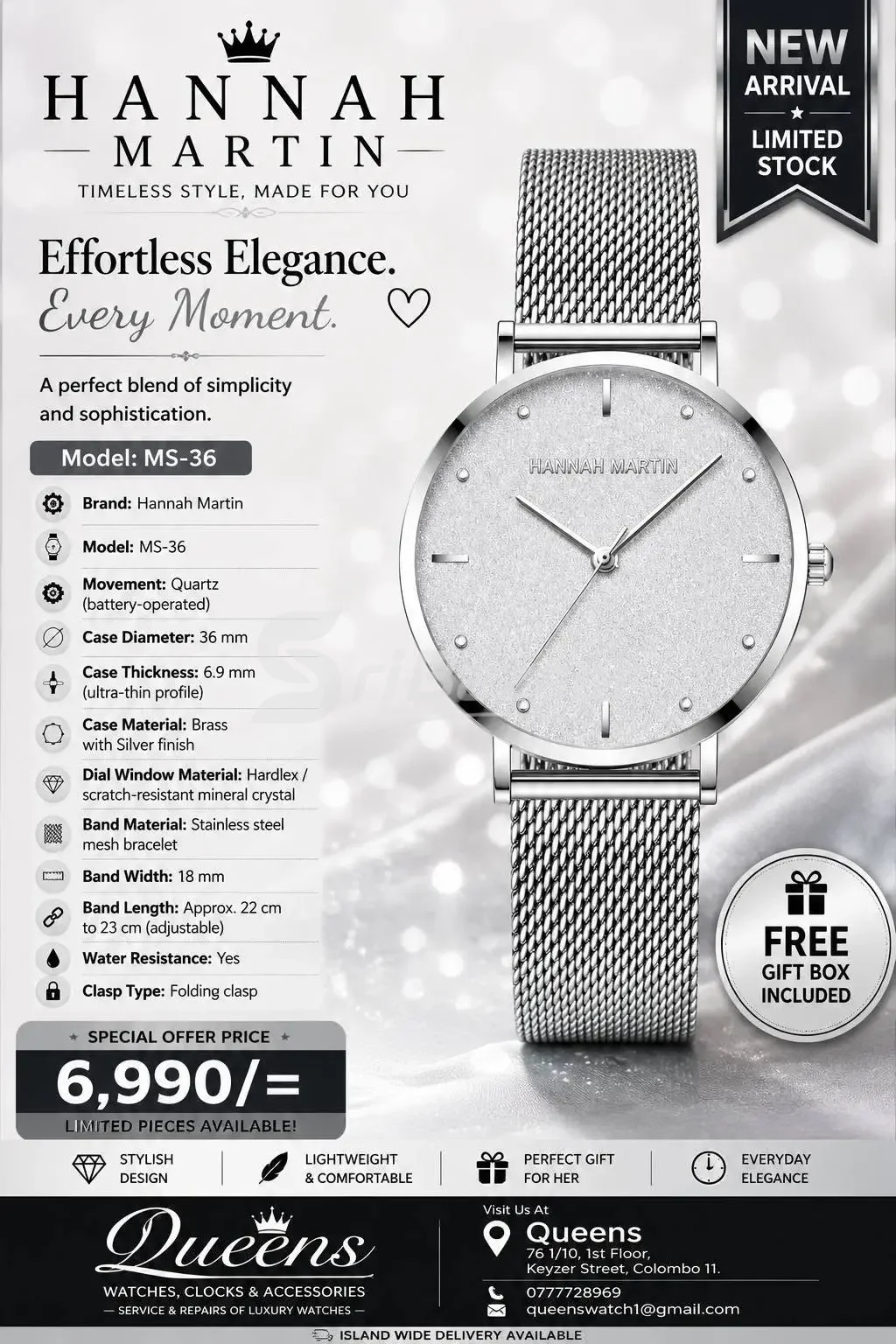 Hannah Martin Women’s Watches – Elegant Fashion Watches | Rs. 6,690–7,990