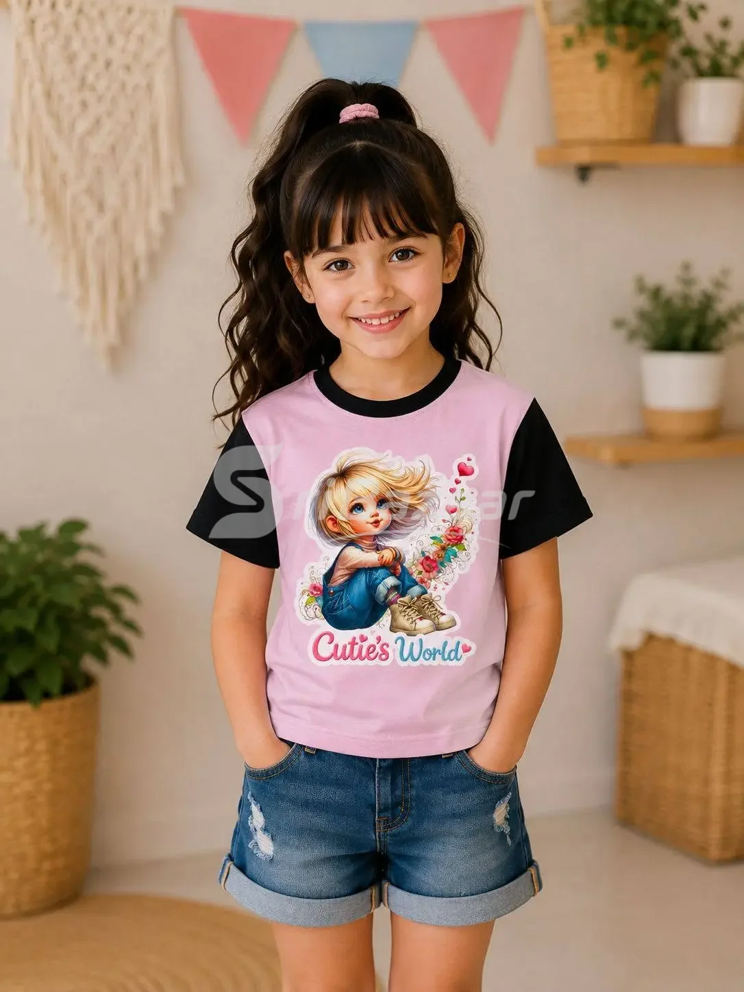 Girls Printed Cotton T-Shirts – Ages 4–7 Years
