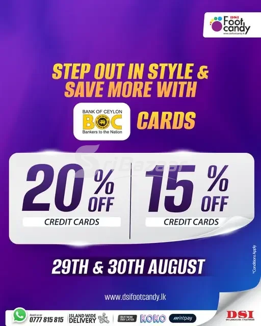 Step Out in Style – Up to 20% OFF with BOC Cards