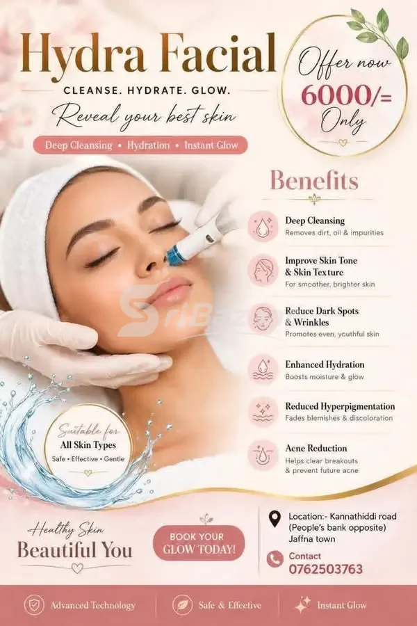 Hydra Facial – 3 Days Special Offer | Maha Beauty Salon Jaffna