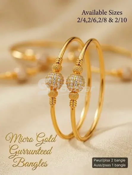 Micro Gold & One Gram Gold Plated Bangles – New Collection