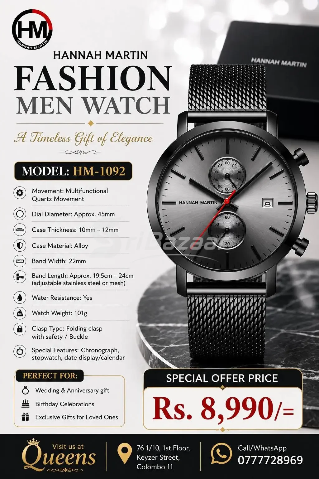 Hannah Martin Men’s Watches – Premium Fashion Watches | From Rs. 5,990