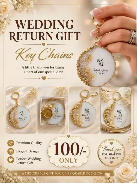Wedding Return Gift Keychains – Elegant Personalized Gifts