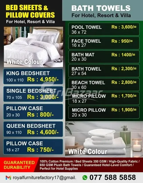 Hotel-Quality White Bedsheets & Bath Towels – Special Prices