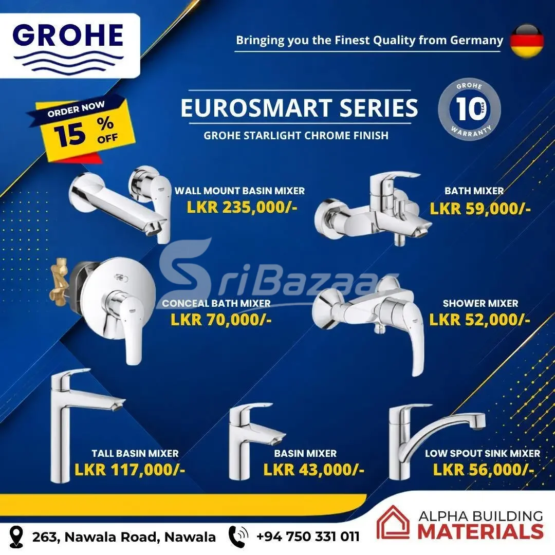 🔥 GROHE Premium Bathroom Fittings – 15% OFF Special Offer