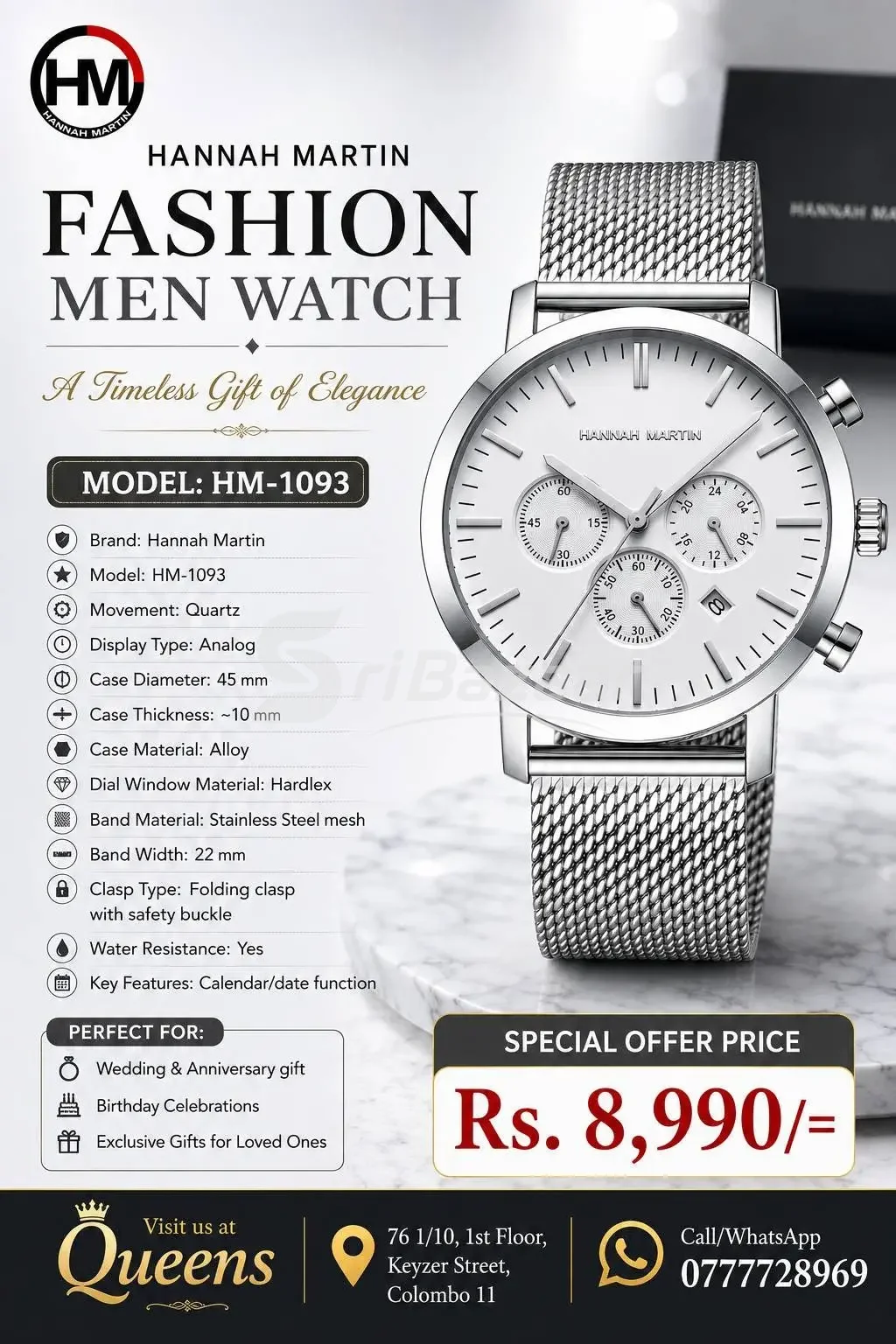 Hannah Martin Men’s Watches – Premium Fashion Watches | From Rs. 5,990