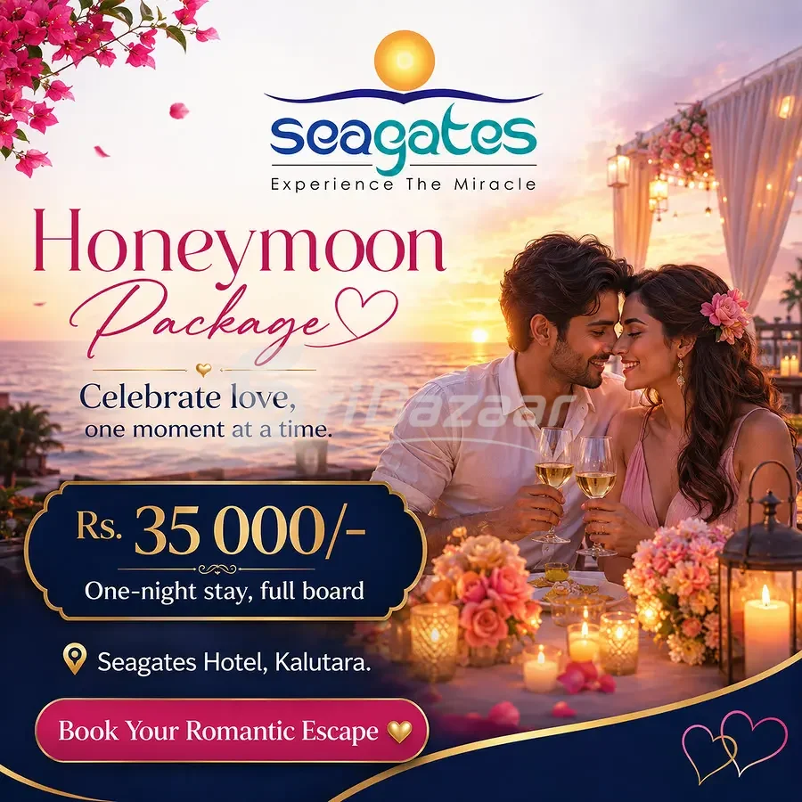 Honeymoon Package at Seagates Hotel Kalutara – Rs. 35,000