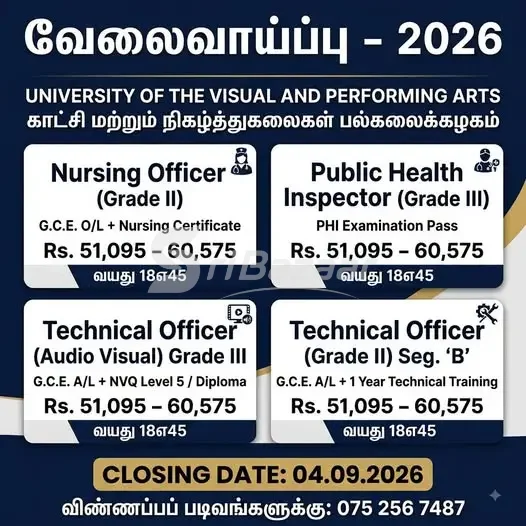 Government Job Vacancies 2026 – Nursing & Technical Officers