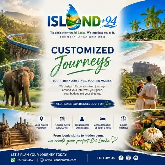 Customized Sri Lanka Tours – Tailor-Made Travel Experiences