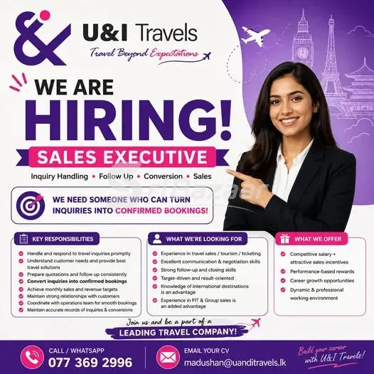 Sales Executive – Travel & Tourism