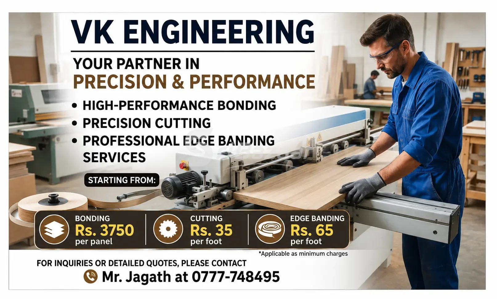 Professional Bonding, Precision Cutting & Edge Banding Services