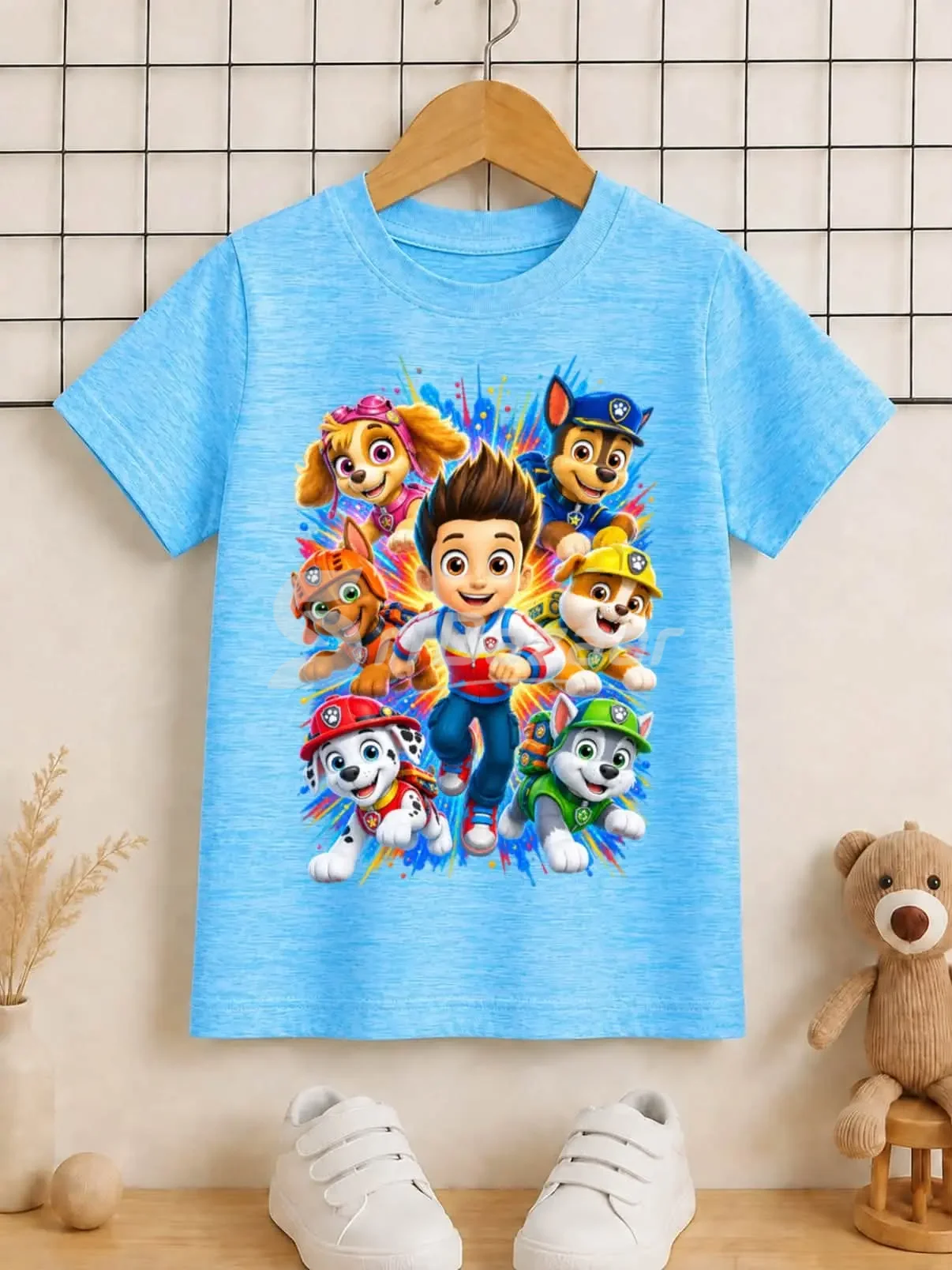 Kids Character Printed T-Shirts – Sonic, Labubu, Paw Patrol & More