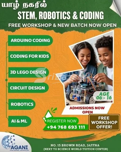 STEM, Robotics & Coding Classes for Kids (Ages 6–16) – Jaffna