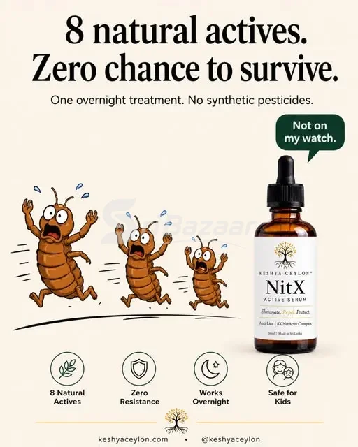 Keshya Ceylon NitX Active Serum – Natural Lice Treatment