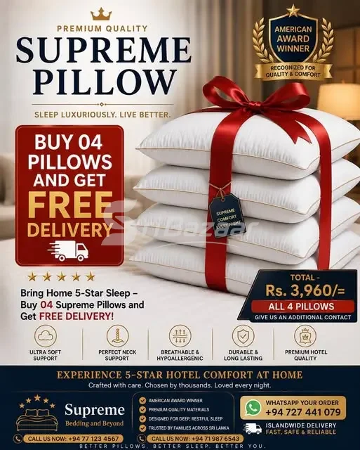 Supreme Premium Quality Pillows – Buy 4 & Get Free Delivery