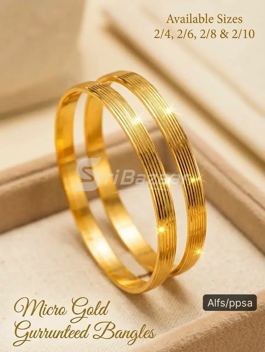 Micro Gold & One Gram Gold Plated Bangles – New Collection