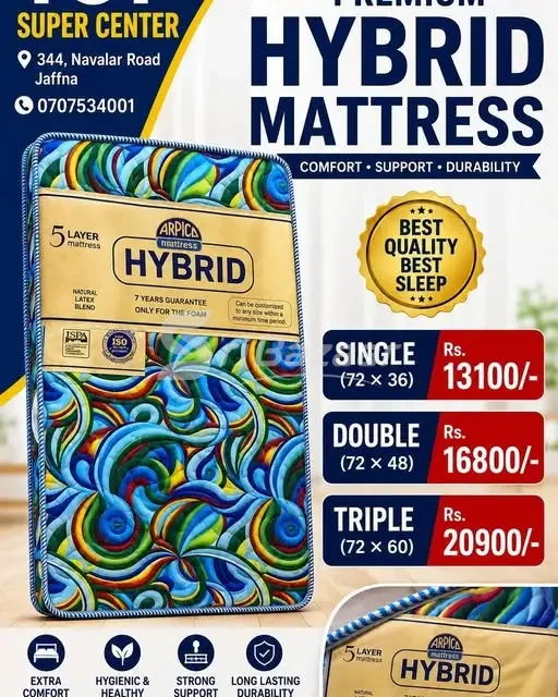 ARPICA 5-Layer Hybrid Mattress – Single, Double & Triple Sizes