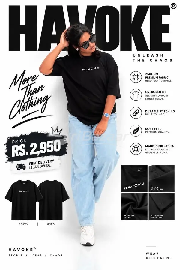 HAVOKE Oversized T-Shirt – 250GSM Premium Cotton | Rs. 2,950