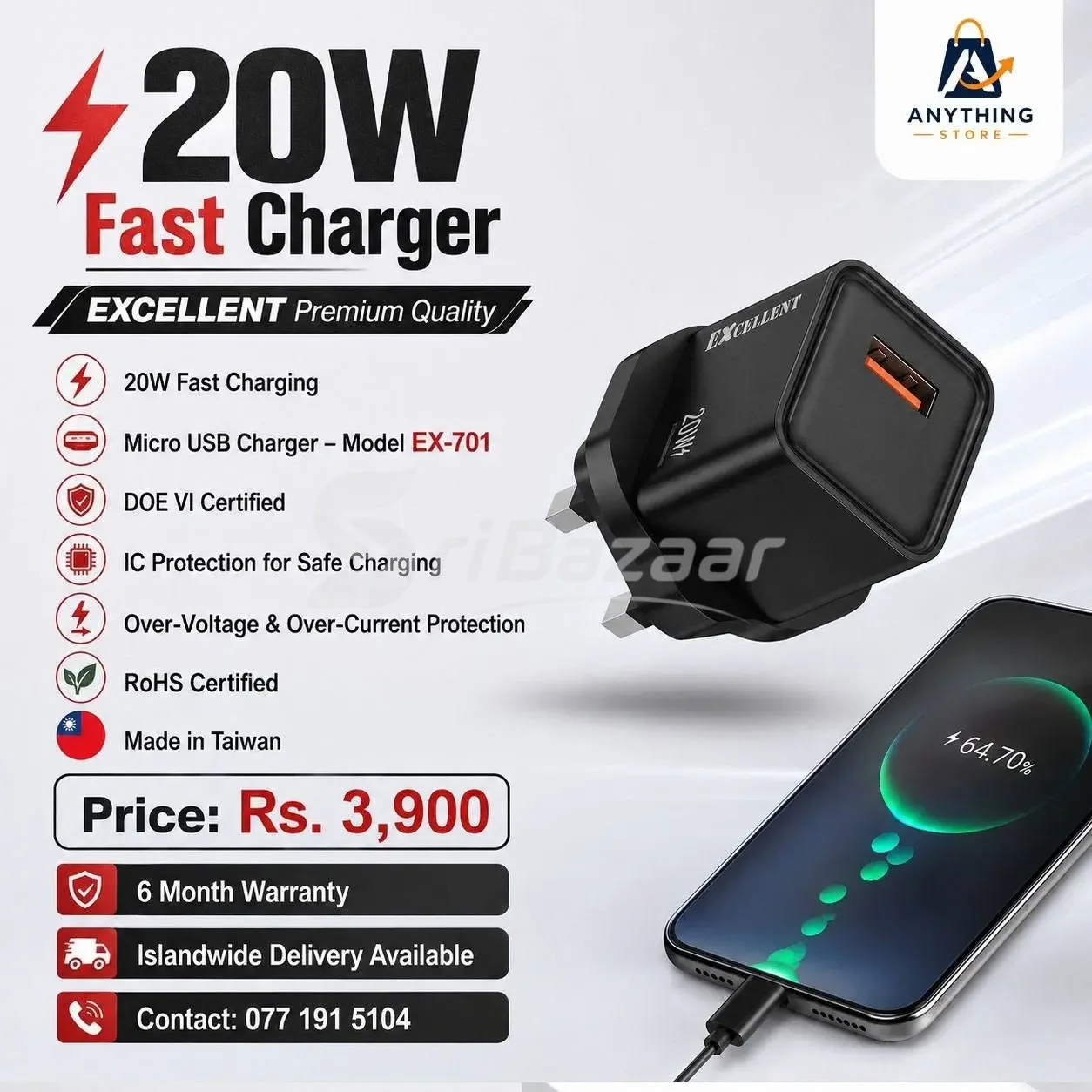Mobile Accessories & Electronic Gadgets – Fast Chargers, Cables & More