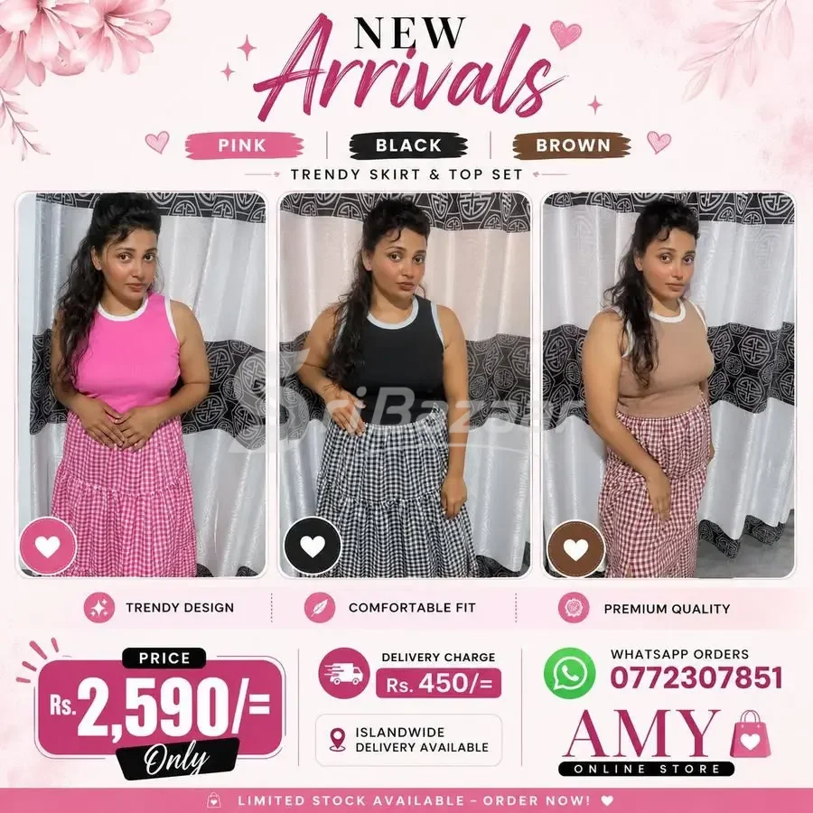 Trendy Skirt & Top Set – New Arrival