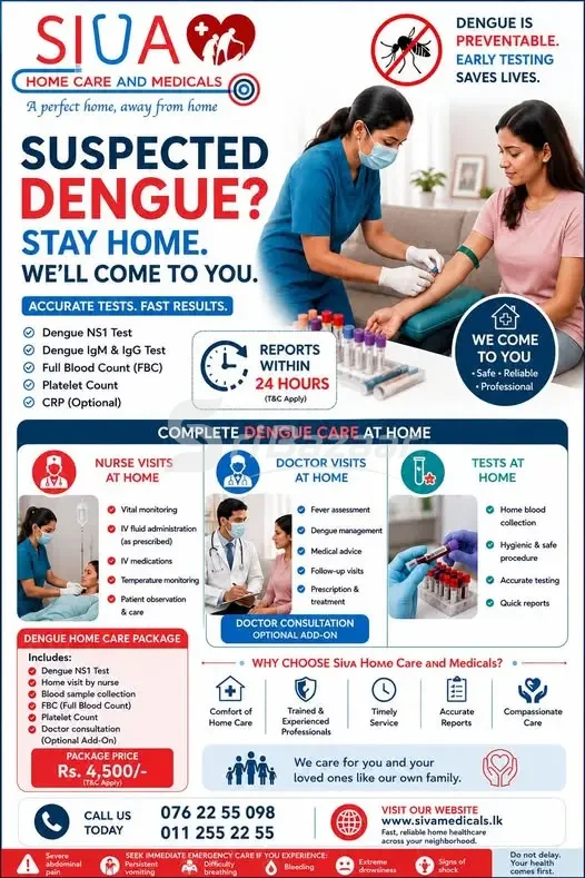 Dengue Home Testing & Home Care Services – SIVA Medicals