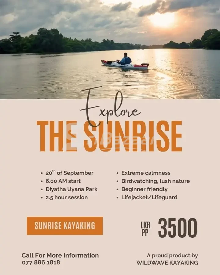 Sunrise Kayaking Experience – Diyatha Uyana | Rs. 3,500