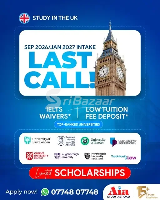 Study in UK – September 2026 & January 2027 Intake