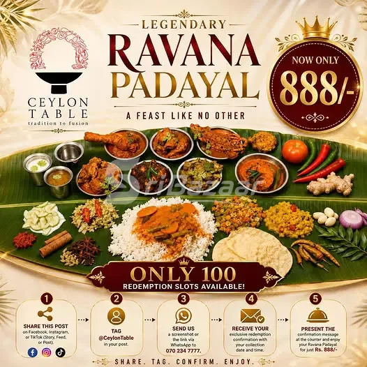 Ravana Padayal – Special Dining Offer at Rs. 888