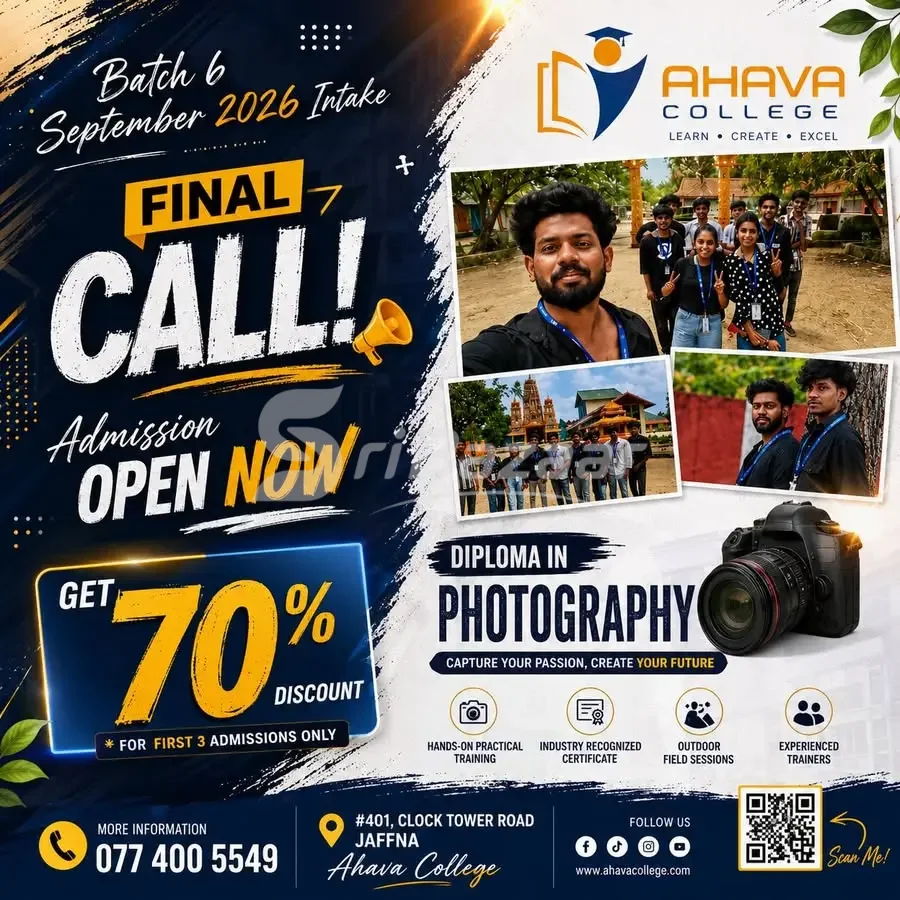 Diploma in Photography – September 2026 Intake | 70% Discount