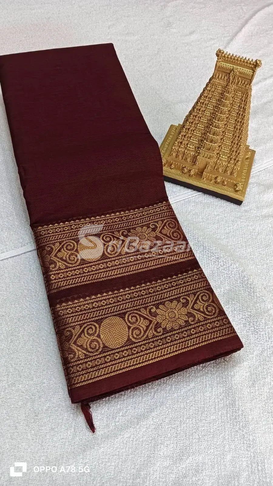 Coffee Brown Kanchi Cotton Saree – Premium Chettinadu Cotton