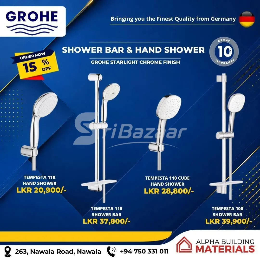 🔥 GROHE Premium Bathroom Fittings – 15% OFF Special Offer