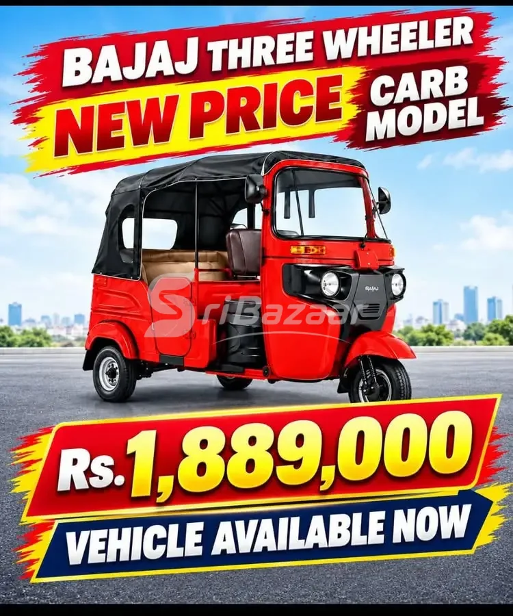 🛺 Bajaj Three Wheeler Carb Model – Brand New | Rs. 18,89,0