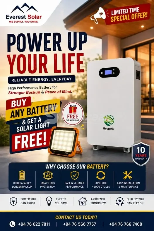 High Performance Solar Battery – Free Solar Light