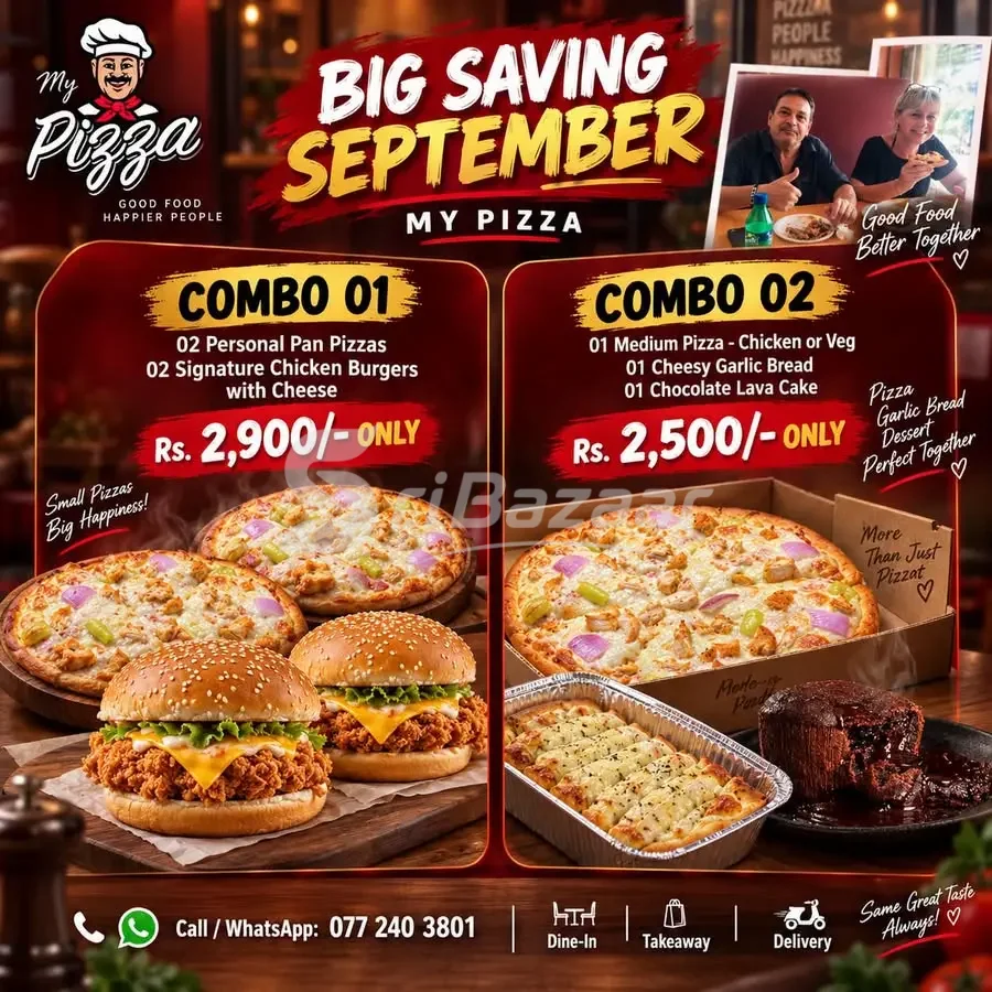 My Pizza – Big Saving September Combo Offers | Pizza & Burgers