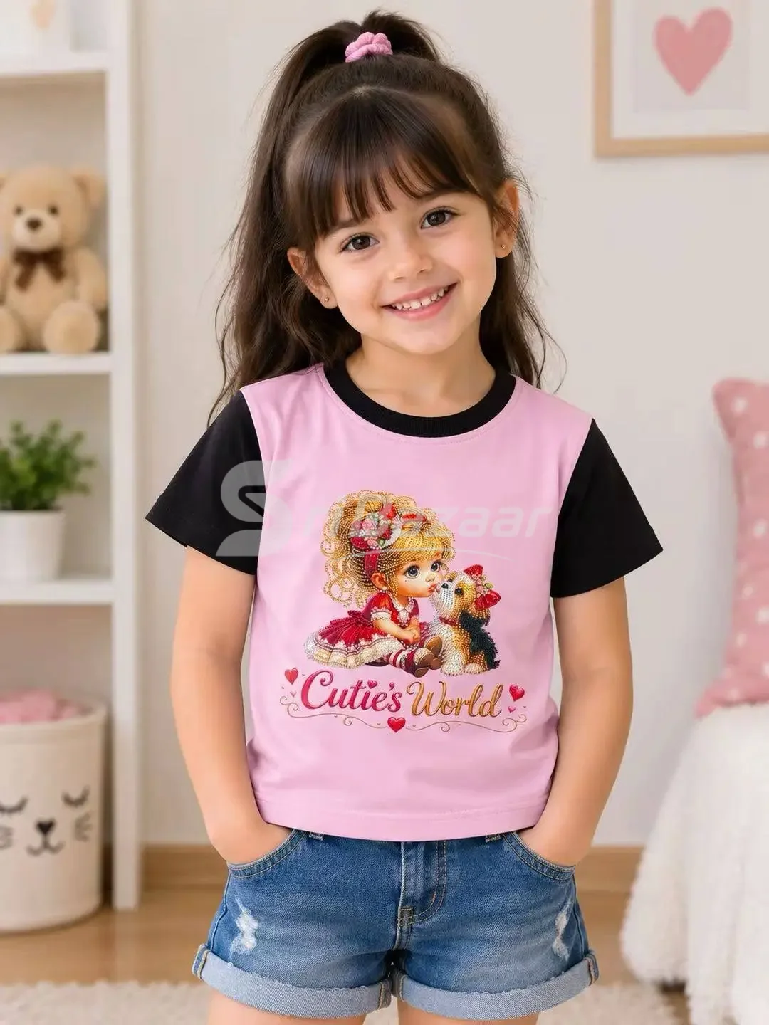 Girls Printed Cotton T-Shirts – Ages 4–7 Years