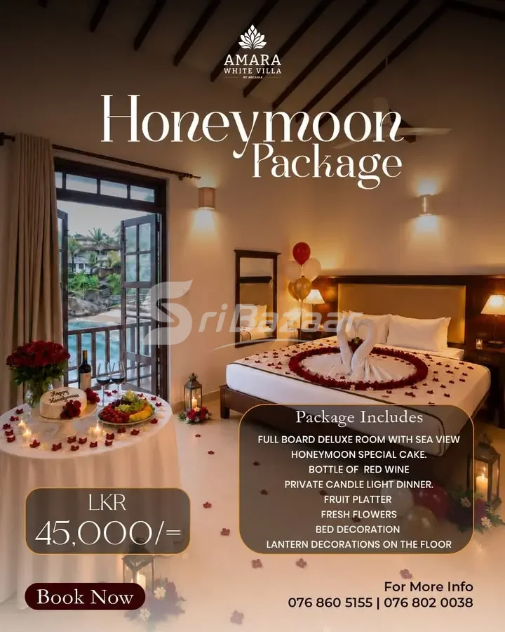Amara White Villa Honeymoon Package – Deluxe Sea View Room