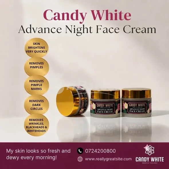Candy White Night Face & Body Cream – Made in Thailand
