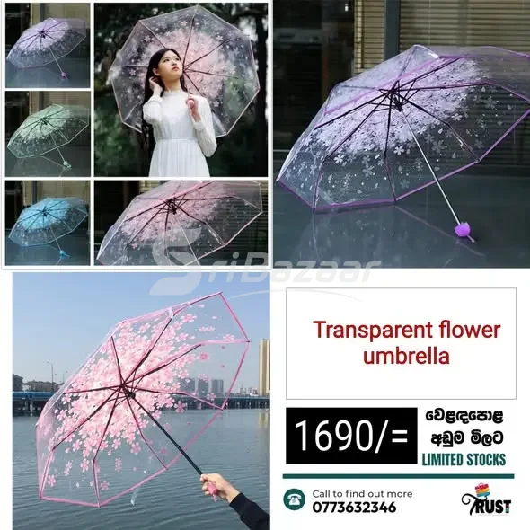 Transparent Flower Umbrella – Only Rs. 1,690/-