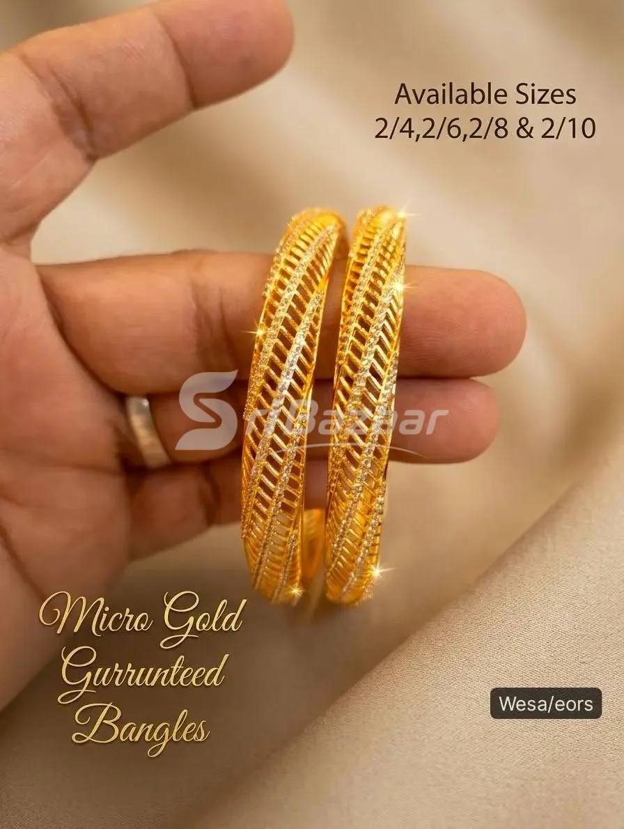 Micro Gold & One Gram Gold Plated Bangles – New Collection