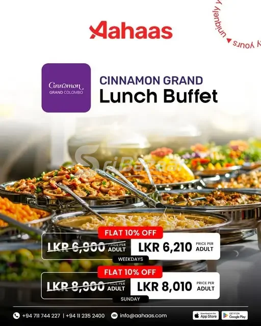 Cinnamon Grand Colombo Lunch Buffet – 10% OFF