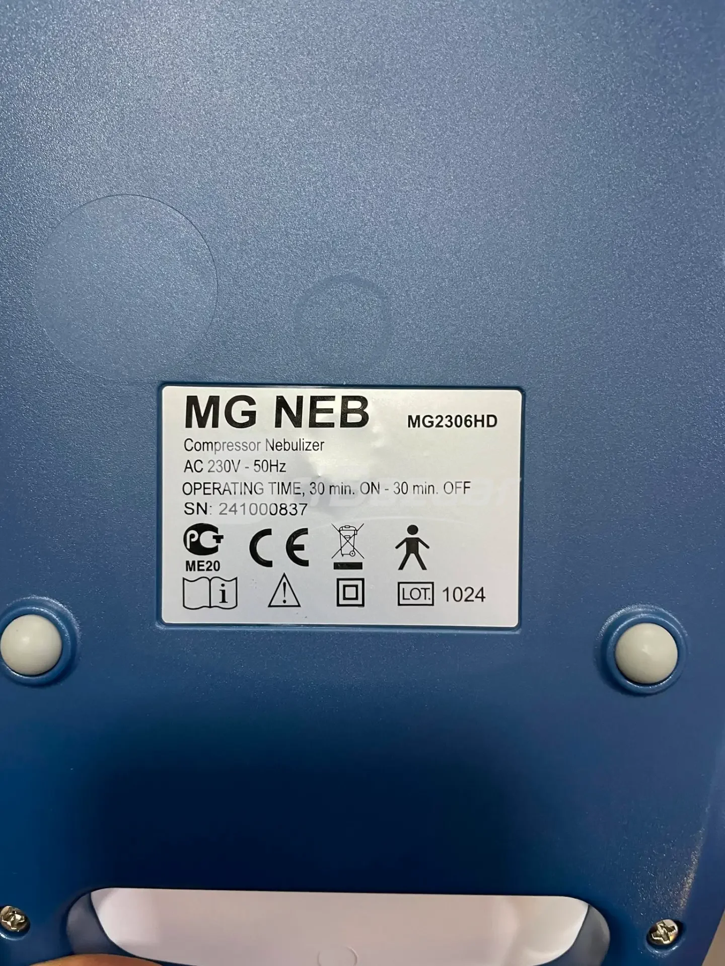 MG Heavy Duty Medical Nebulizer – 1 Year Warranty