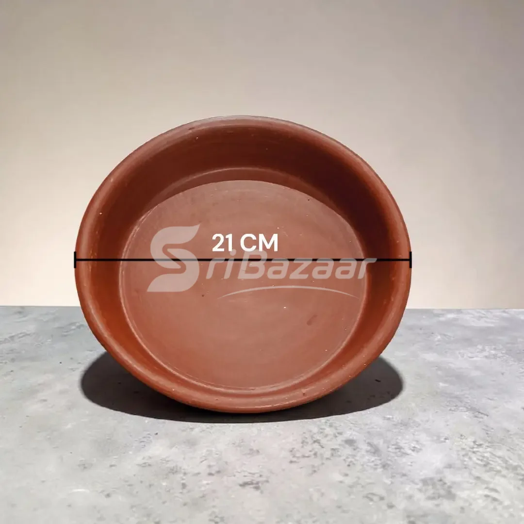 Flat Bottom Clay Cooking Pot – 750ml