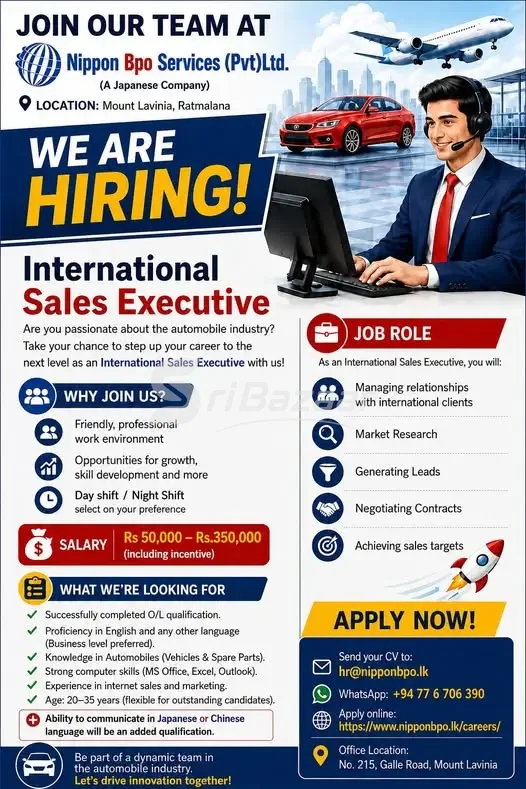 International Sales Executive – Nippon BPO Services