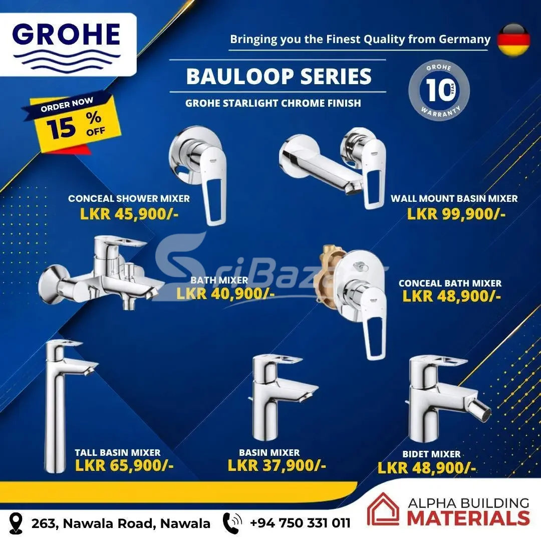 🔥 GROHE Premium Bathroom Fittings – 15% OFF Special Offer